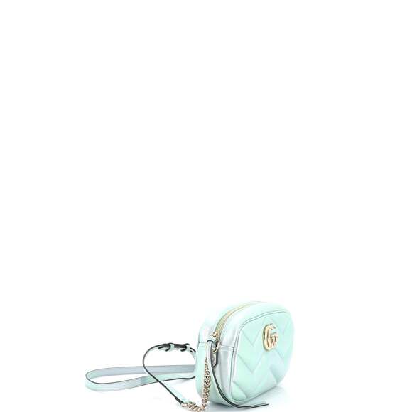 Gucci Gg Marmont Shoulder Bag Chevron #234700G19B - Picture 2 of 6